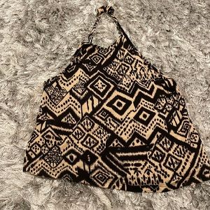 Open back halter top